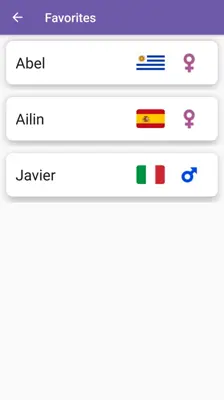 Nombres de bebes android App screenshot 3